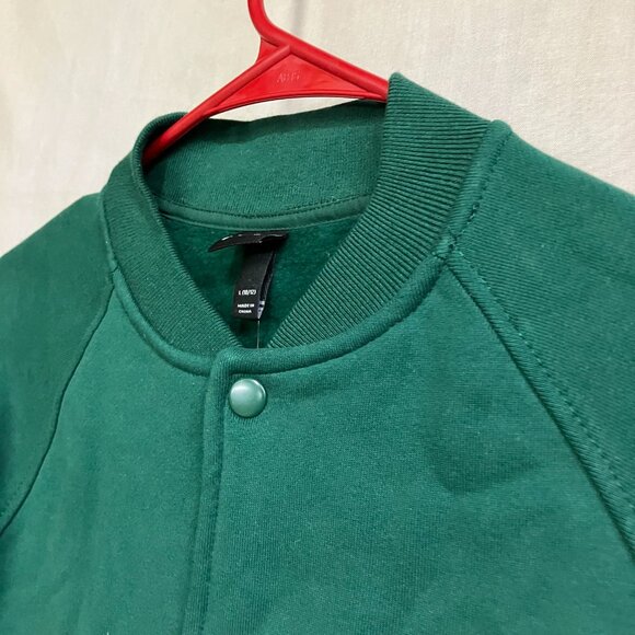 NWT Art Class Boys Large Green L-Sleeves Ribbed Cuffs Snap Buttons Bomber Jacket - Picture 9 of 13